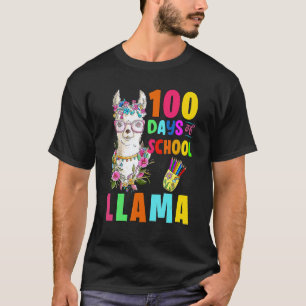 Lustiger 100 Tage Schullama Lehrer Schüler T-Shirt