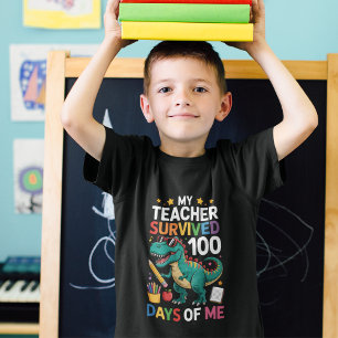 Lustiger 100-Tage-Überlebender-Lehrer Tri-Blend Shirt