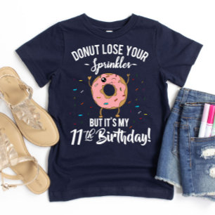 Lustiger 11. Geburtstag Donut Elfter BDay Party T-Shirt