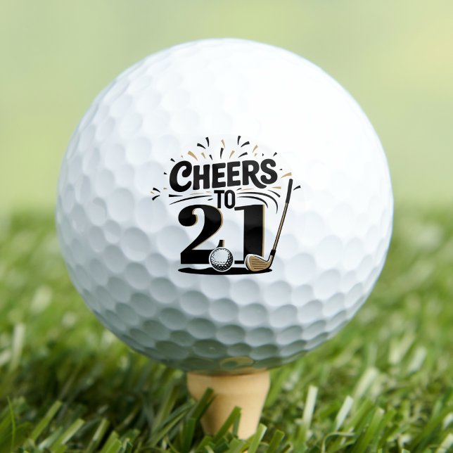 Lustiger 21. Geburtstag Golfball (Fun 21st Birthday Golf Balls)