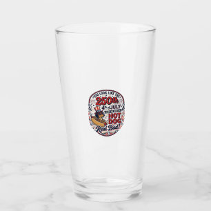 Lustiger 250. 4. Juli Hot Dog Dachshund Glas