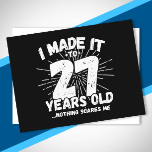 Lustiger 27. Geburtstagsspruch Sarkastischer 27-Jä Postkarte