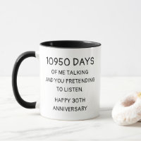 Lustiger 30. Hochzeitstag Verheiratet Meilenstein