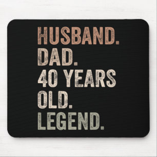 Lustiger 40. Geburtstag für Papa Vintage Vatertag Mousepad