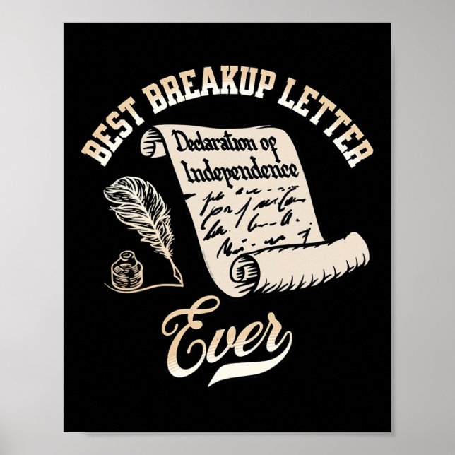 Lustiger 4. Juli Beste Schlussbrief Ever Geschicht Poster (Vorne)