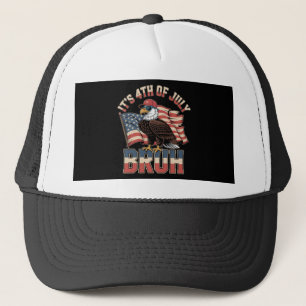 Lustiger 4. Juli Bruh Patriotischer Adler Truckerkappe