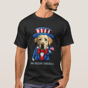 Lustiger 4. Juli Gelber Labrador Retriever Hund Pu T-Shirt