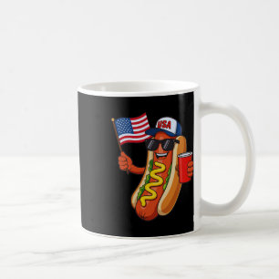 Lustiger 4. Juli Hot Dog USA Patriotisch Unabhängi Kaffeetasse