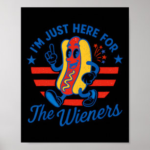Lustiger 4. Juli Hot Dog USA Patriotisch Unabhängi Poster
