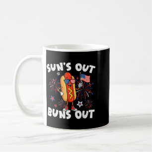 Lustiger 4. Juli Hotdog USA-Flagge Patriotische Fr Kaffeetasse