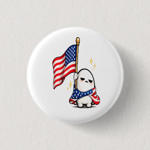 Lustiger 4. Juli müder USA-Charakter Button