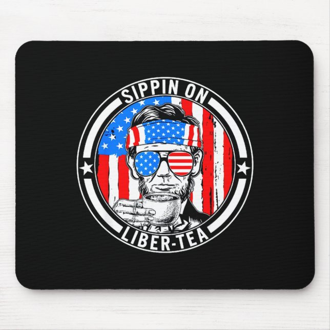 Lustiger 4. Juli, nippe an Liber-Tee Freiheit USA Mousepad (Vorne)