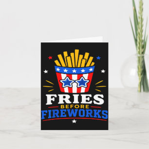 Lustiger 4. Juli patriotische Fritten Fast Food Karte