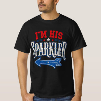 Lustiger 4. Juli USA Ich bin sein Wunderkerze  T-Shirt