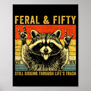 Lustiger 50. Geburtstag est 1976 wild und fünfzig Poster