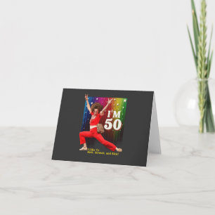 Lustiger 50. Geburtstag Kick & Stretch Sally O'Mal Einladung