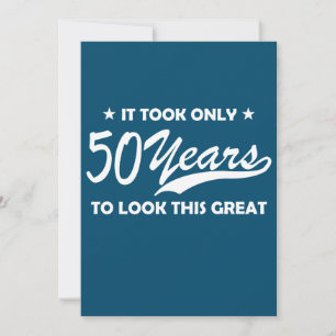 Lustiger 50. Geburtstag Retro-Typografie Einladung