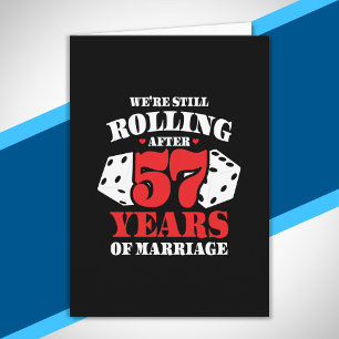 Lustiger 57. Hochzeitstag Paare seit 57 Jahren ver Karte