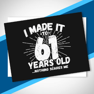 Lustiger 61. Geburtstags-Spruch Sarkastisch 61 Jah Postkarte