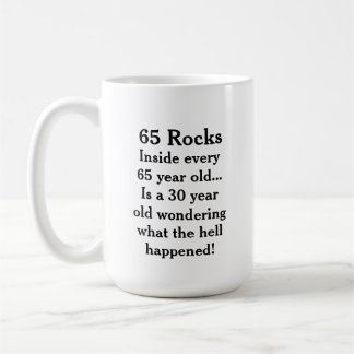 Lustiger „65 Rocks“-Geburtstag Kaffeetasse
