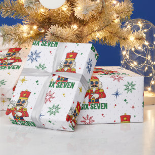 Lustiger 67 6 7 Meme Weihnachtsnussknacker Weihnac Geschenkpapier