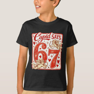 Lustiger 67 Cupid sagt 67 Valentinstag-Paar-Matchi T-Shirt