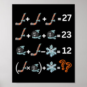 Lustiger 67 Hockey-Drip-Meme-Nummer-Mathe-Lehrer  Poster