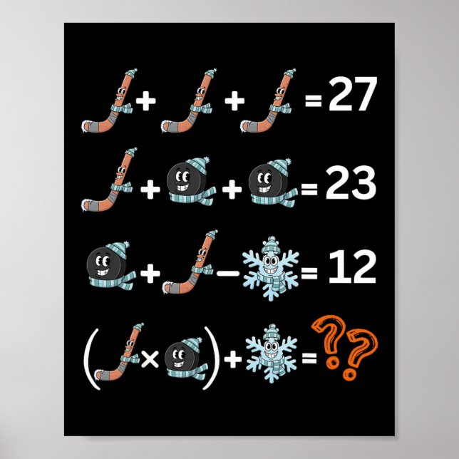 Lustiger 67 Hockey-Drip-Meme-Nummer-Mathe-Lehrer  Poster (Vorne)