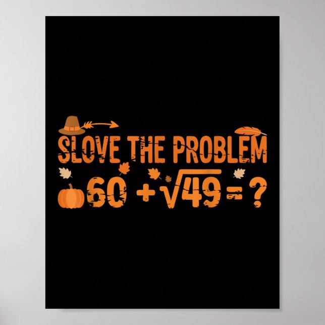 Lustiger 67 Mathe-Meme Thanksgiving Gen Alpha Pemd Poster (Vorne)