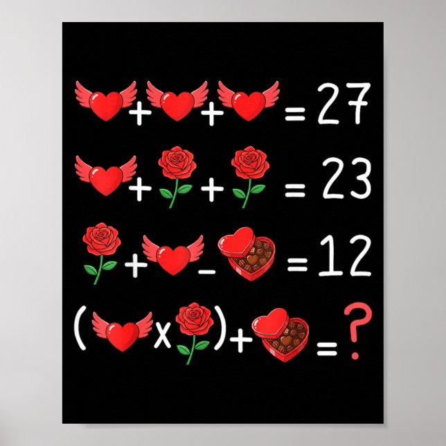 Lustiger 67 Mathelehrer Valentinstag Mathelehrer F Poster (Vorne)