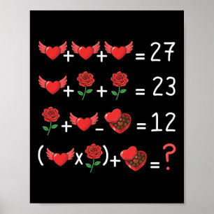Lustiger 67 Mathematik-Lehrer Valentinstag Mathema Poster