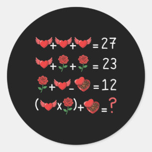 Lustiger 67 Mathematiklehrer Valentinstag Mathemat Runder Aufkleber