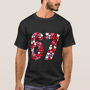 Lustiger 67 Meme 6 7 Gen Alpha Slang für Valentins T-Shirt