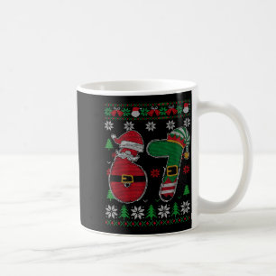 Lustiger 67 Meme 6 7 hässlicher Pullover für Weihn Kaffeetasse