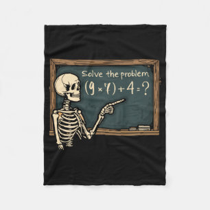 Lustiger 67 Meme Brainrot Witz Halloween Skelett M Fleecedecke