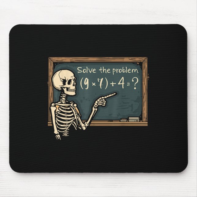 Lustiger 67 Meme Brainrot Witz Halloween Skelett M Mousepad (Vorne)