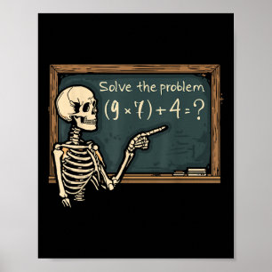 Lustiger 67 Meme Brainrot Witz Halloween Skelett M Poster