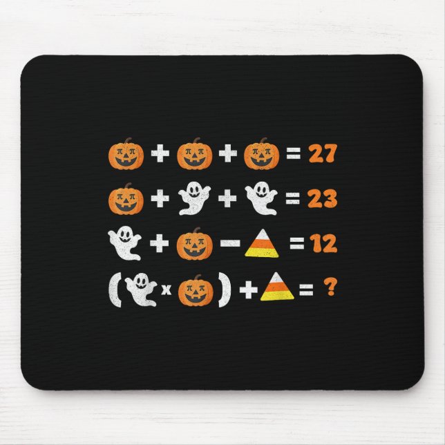 Lustiger 67 Meme Kürbis Geist Mathelehrer Hallowee Mousepad (Vorne)