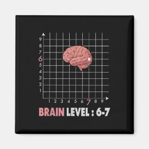 Lustiger 67 Meme Mathe Sechs Sieben Lehrer Brainro Magnet