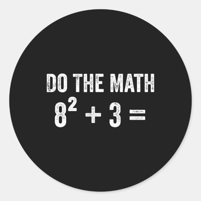 Lustiger 67 Meme Mathe Sechs Sieben Lehrer Brainro Runder Aufkleber (Vorderseite)