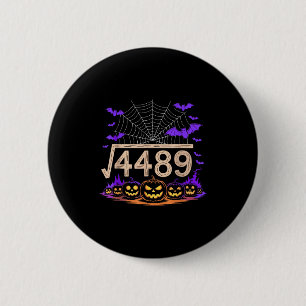 Lustiger 67 Meme Mathelehrer 6 7 Halloween Quadrat Button