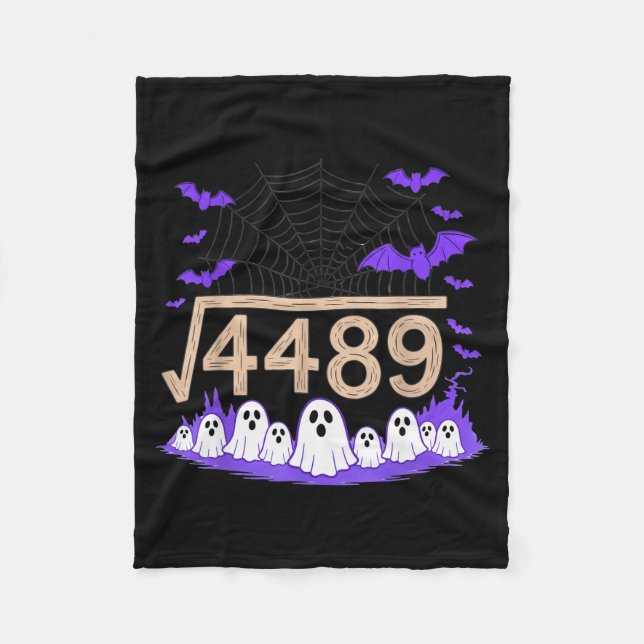 Lustiger 67 Meme Mathelehrer 6 7 Halloween Quadrat Fleecedecke (Vorderseite)