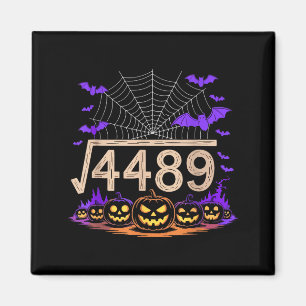 Lustiger 67 Meme Mathelehrer 6 7 Halloween Quadrat Magnet