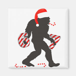 Lustiger 67-Meme mit Bigfoot und Candy Canes Weihn Magnet