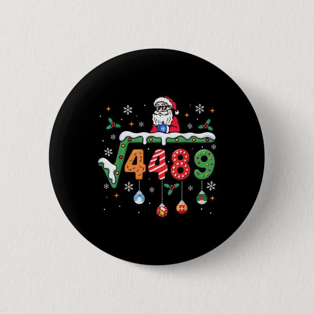 Lustiger 67 Meme Quadratwurzel 4489 Slang Matheleh Button (Vorderseite)