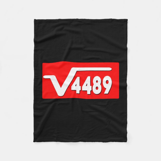 Lustiger 67 Meme Quadratwurzel 4489 Slang Matheleh Fleecedecke (Vorderseite)