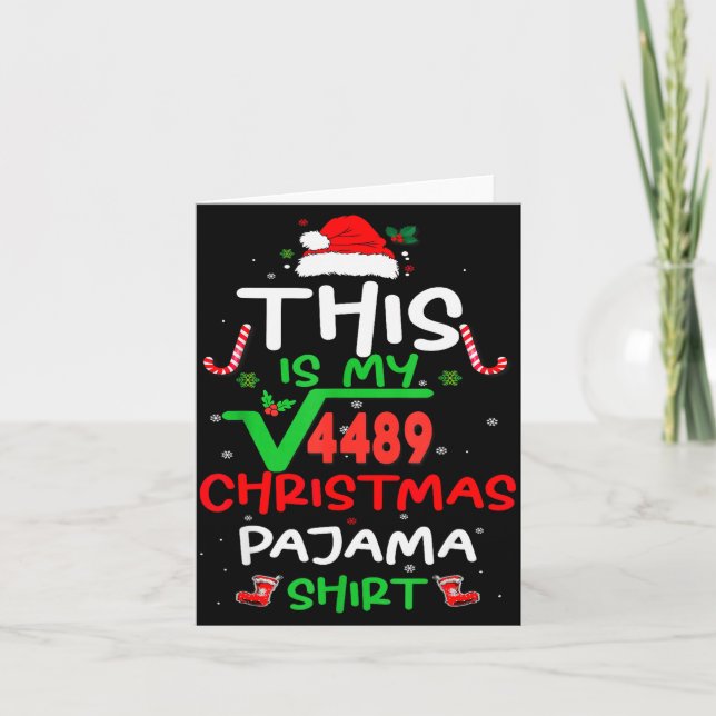 Lustiger 67 Meme Quadratwurzel 4489 Slang Matheleh Karte (Vorderseite)