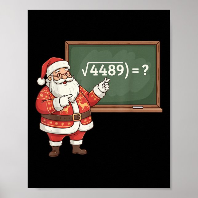 Lustiger 67 Meme Sechs Sieben Mathelehrer Weihnach Poster (Vorne)
