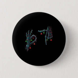 Lustiger 67 Meme-Skelett 67 Weihnachten Feiertag F Button