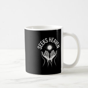 Lustiger 67-Meme sucht Himmel Ironie Spiritualität Kaffeetasse